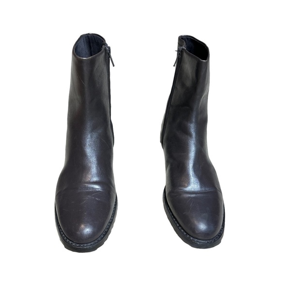 Lord & Taylor Dark Brown Leather Zip Up Ankle Boots | Size Woman’s 6 - Picture 2 of 9